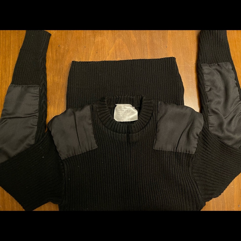 Black sweater.